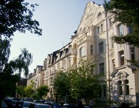 Klassizistische Fassaden in der Landwehrstraße
